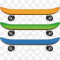 彩色滑板素材