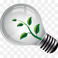 绿色树枝灯芯电灯泡健康能源