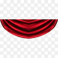 红色圆形丝绸舞台开业