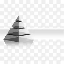 灰色透明分层金字塔