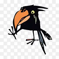 一只黑乌鸦