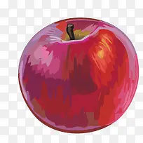 手绘水彩苹果红色苹果