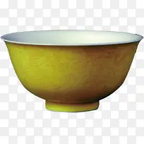 龙纹宽口碗具黄色复古