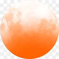 橙色月亮海报背景七夕情人节