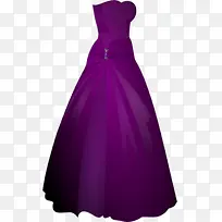 紫色晚礼服
