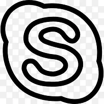 Skype社会概述标志图标