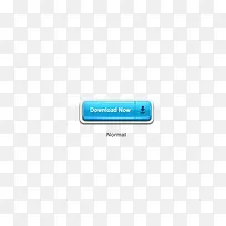 蓝色纯净的3D按钮PSD素材