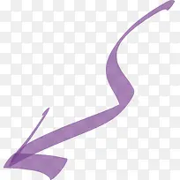 紫色手绘马克笔笔刷箭头