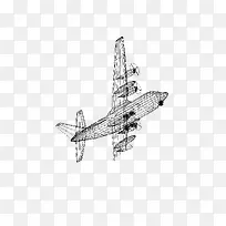 飞机模型线框稿