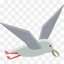 灰色飞翔的海鸥