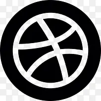 篮球Dribbble标志图标