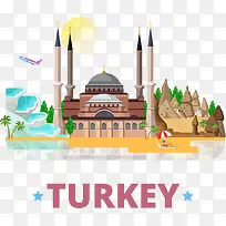 矢量土耳其旅游宣传