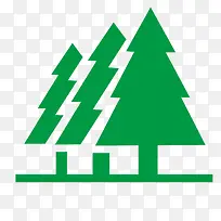 循环松树绿色环保园林logo