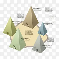 金字塔形商务PPT元素