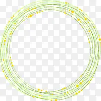 绿色圆圈线条框架