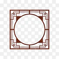 古典中国风红木框元素