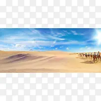 沙漠骆驼宽屏背景