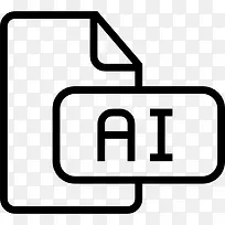 人工智能设计文件行程接口符号图标