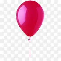 升在天空中的粉红色气球