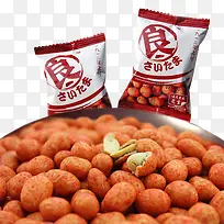 小袋包装的鱼皮花生
