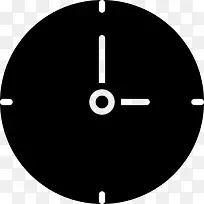 黑色圆形时钟图标
