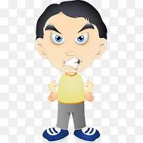 卡通人物焦急状态