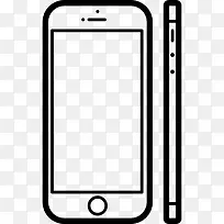 手机从侧面和正面图标