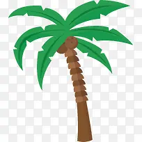 夏日沙滩椰树矢量素材
