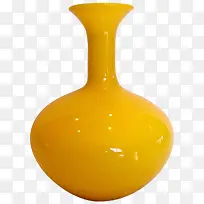 黄色长迳口瓶子装饰