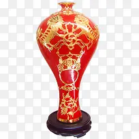 红色花瓶
