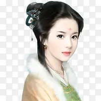 羽毛衣装素材古风立绘