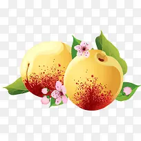 手绘桃子