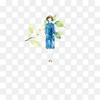 水彩墨人物