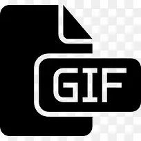 GIF图像文件的黑色界面符号图标