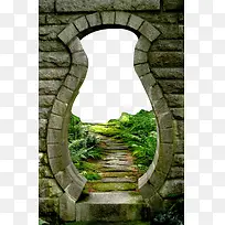 石砌复古葫芦门