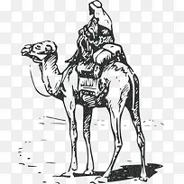手绘骆驼人