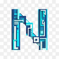 像素拼接字母N