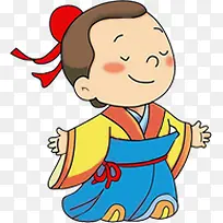 古代书生卡通造型图标