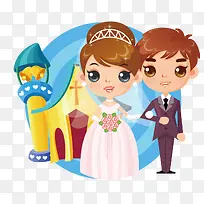卡通恋人婚礼