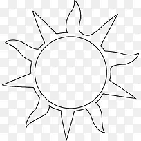 太阳线条矢量