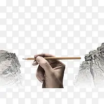 彩色铅笔画笔背景