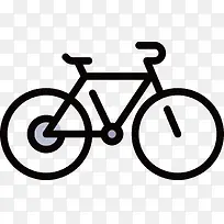 线性自行车免抠图标