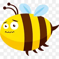 黄色卡通委屈蜜蜂