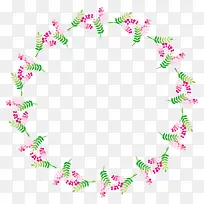 日系粉色花环