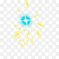 蓝色光效发射性黄色光效