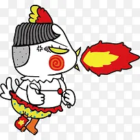 矢量喷火鸡