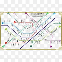武汉地铁2020规划图矢量图