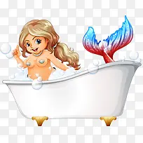 美人鱼洗澡