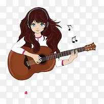 弹吉他的女生