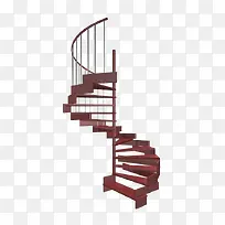 褐色旋转楼梯
